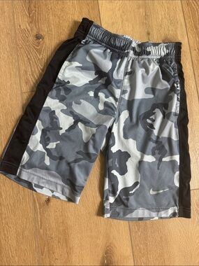Nike Gray and Black Camo Athletic Shorts
